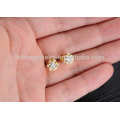 Women design love heart earrings,gold crystal stud earrings jewelry